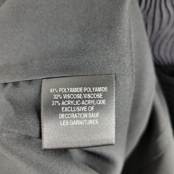 New Lafayette 148 Faux Leather Ribbed Wave Textured Sleeveless Sheath Dress - Picture 10 of 10